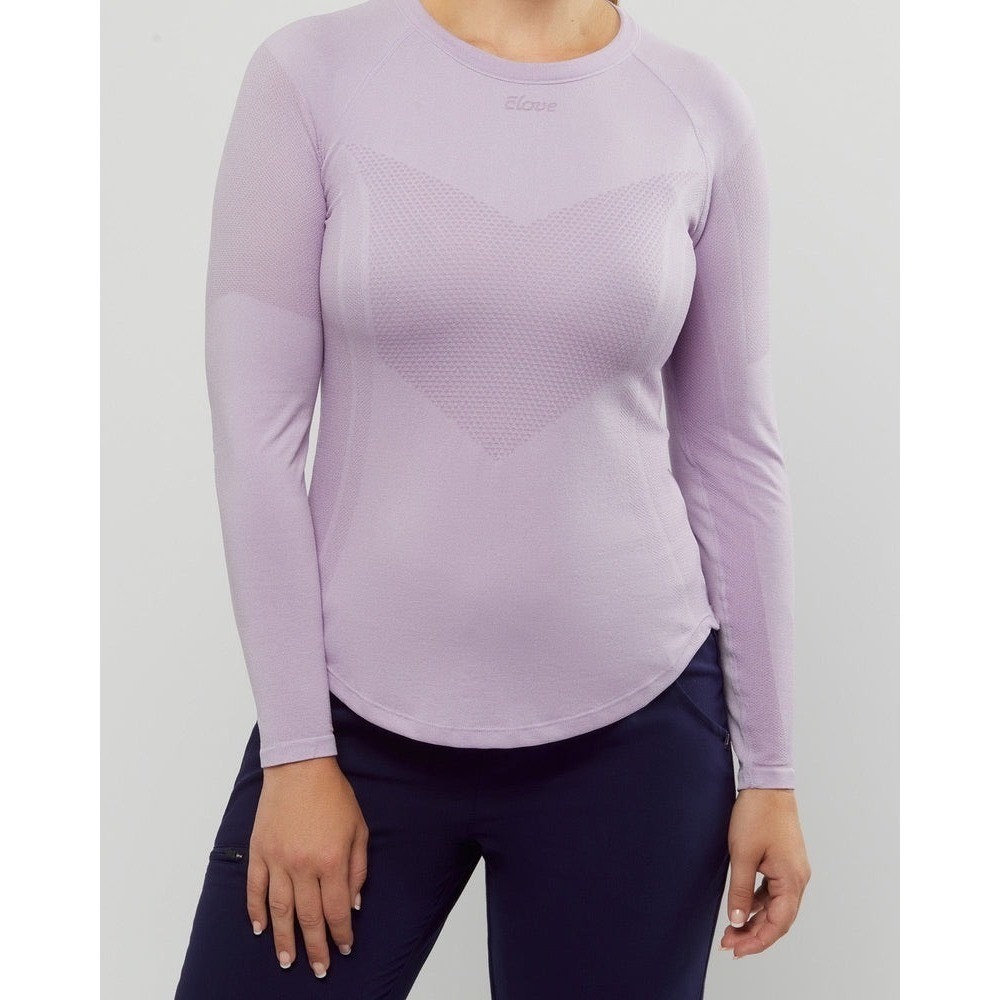 Clove Underscrub Crewneck Long Sleeve Top Lavender Purple Women's Size XL